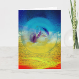 Lilies hart, abstract surrealistisch kunstwerk kaart