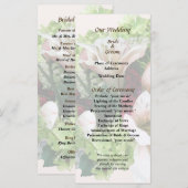 Lilies, Hydrangea en Berries Wedding Programme Programma (Voorkant / Achterkant)