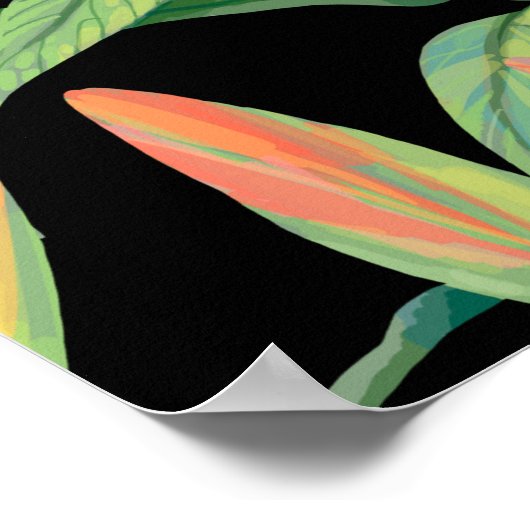 Lilies naadloos achtergrondpatroon. poster (Hoek)