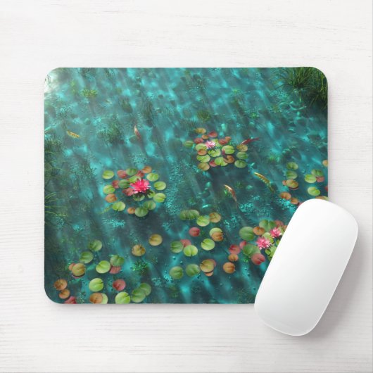 Lilies op de watermousepad muismat (Met muis)