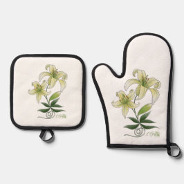 Lilies Ovenwant & Pannenlap Set