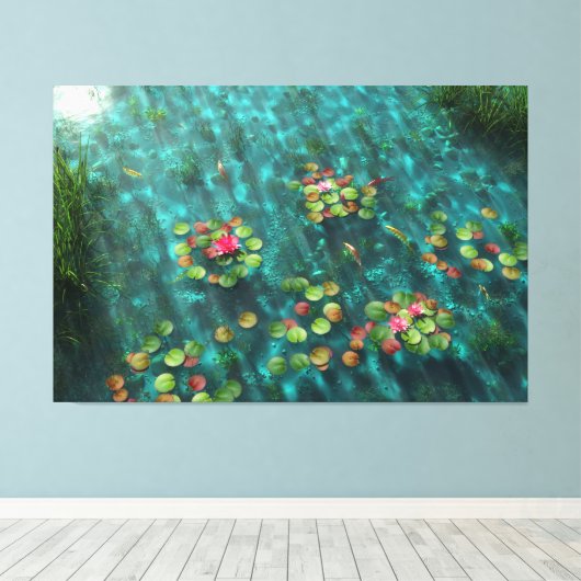 Lilies sur la toile d'eau Imprimer (Insitu (Plancher de Bois))