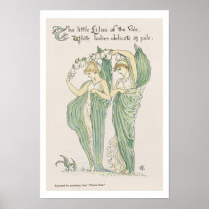 Lilies van de Vale uit Flora's Feast, 1901 (colo) Poster