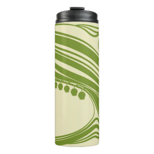Lilies van de vallei. Floral lijst. Mooie vint Thermosbeker