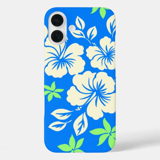Lilikoi Hibiscus Hawaiian Pareau Blue Case-Mate iPhone Case (Achterkant)