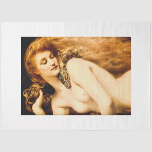 Lilith door John Collier Tissue Paper Tissuepapier (Voorkant)