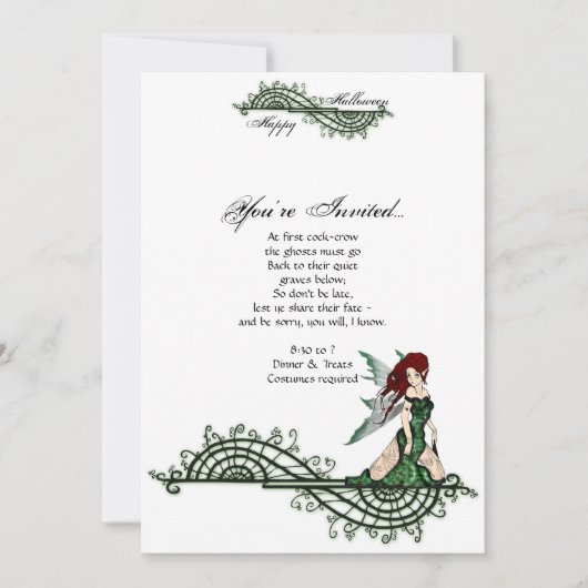 Lilith Fairy Gotische Halloween Party Uitnodiging (Voorkant)