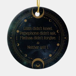 Lilith knielde niet Goddelijke Opstand Inspirerend Keramisch Ornament