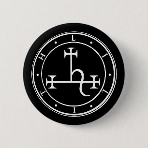Lilith sigil. Donkere maan Goddess zeehond Button