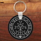 Lilith sigil. Donkere maan Goddess zeehond Sleutelhanger (Voorkant)