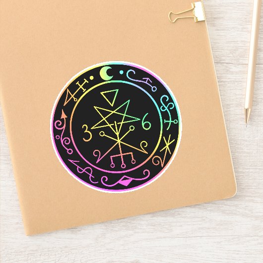 Lilith sigil. Donkere maan Goddess zeehond Sticker (Notitieboek)