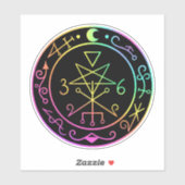 Lilith sigil. Donkere maan Goddess zeehond Sticker (Vel)