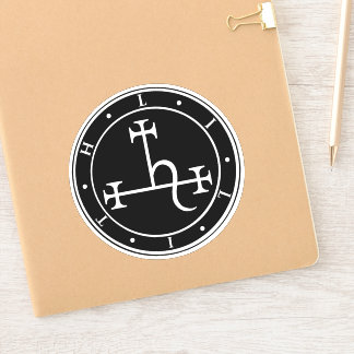 Lilith sigil. Sticker de la déesse de la lune noir
