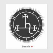 Lilith sigil. Sticker de la déesse de la lune noir (Feuille)