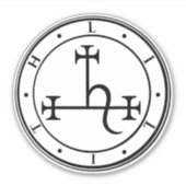 Lilith sigil. Sticker de la déesse de la lune noir (Devant)