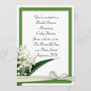 Liliy of the Valley Invitation Kaart