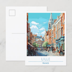 Lille Frankrijk Vintage Travel Briefkaart