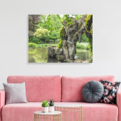 Lille Jardin Vauban grotto uitzicht canvas print (Insitu (Woonkamer))