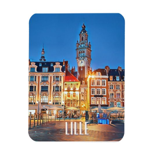 Lille Photo Vintage Magneet (Verticaal)
