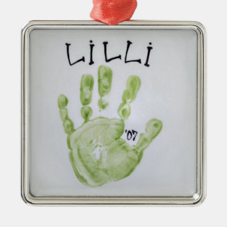 Lilli Hand Square Metalen Ornament