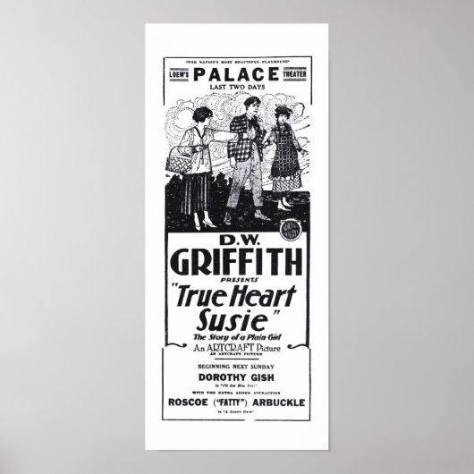 Lillian Gish 1919 film en poster (Voorkant)