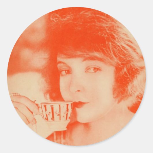 "Lillian Gish" Round Sticker set (Voorkant)