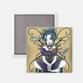 "Lillian" Gotische kolibrie Fairy Art Magnet Magneet (Voorkant / Achterkant)