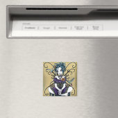 "Lillian" Gotische kolibrie Fairy Art Magnet Magneet (Insitu (Vaatwasser))