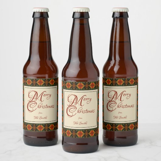 Lillian Kerstmis Bier Etiket (Flessen)