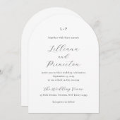 Lilliana Elegant Modern Wedding Kaart (Voorkant / Achterkant)