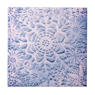 Lillian's Baby Blue Snowflake Sangria Tile Tegeltje