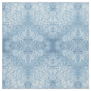 Lillian's Baby Blue Snowflakes Stof