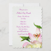 Lillies & Rozen Bouquet Moederdag Brunch Kaart (Achterkant)