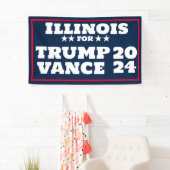 L'Illinois pour la bannière Trump Vance 2024 (En situation)