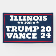 L'Illinois pour la bannière Trump Vance 2024