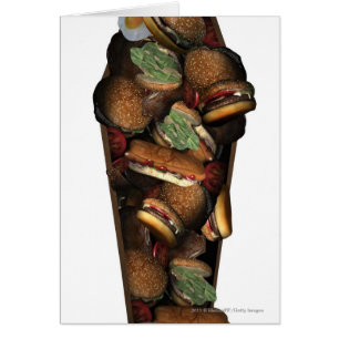 L'illustration d'un cercueil a rempli d'aliments