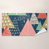 L'Illustration Festive Des Arbres De Noël. (Serviette de bain)