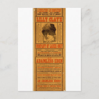 Lilly Clay's, 'Adamless Eden' theater Briefkaart