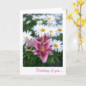 Lilly & Daisy Penser à vous Carte (Fleur jaune)