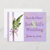 Lilly de la vallée ENREGISTRER LA DATE carte posta (Devant / Derrière)