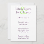 Lilly du faire-part de mariage de vallée (Dos)