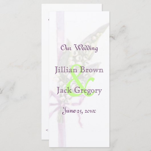 Lilly du programme de mariage de la vallée (Devant / Derrière)