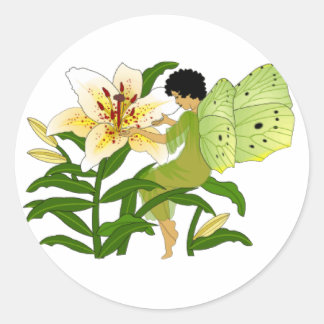 Lilly Fairy Ronde Sticker