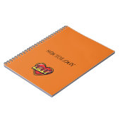Lilly Heart Orange Notitieboek (Linkerzijde)
