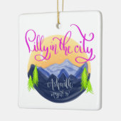 Lilly in City - Asheville Ceramic Ornament (Links)