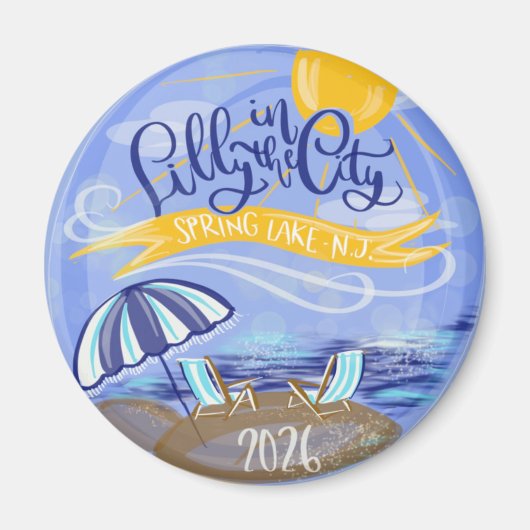 Lilly in the City - Spring Lake, NJ Magnet (Devant)