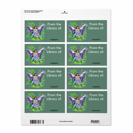 Lilly Pad Étiquette de livre (Feuille entière)