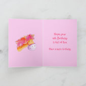 Lilly Pilly poney cheval rose carte d'anniversaire (Intérieur)