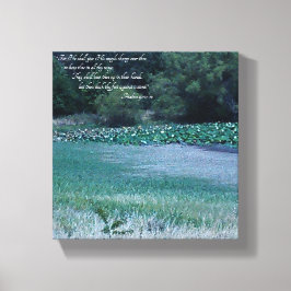 Lilly Pond - Psalm 91 11-12 Canvas Afdruk