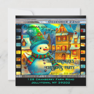 Lilly Snowman Schattige feestelijk kerstfeest Kaart